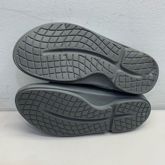 Oofos OOahh Unisex Slides M8-W10 Gray Comfort Sports Recovery Slip On Sandals - Picture 6 of 7